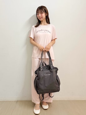 「アイテム（マザーズバッグ）」を使った、gelato piqueさん（レディース・161cm）の夏コーディネート