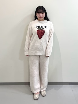 「アイテム（ルームウェア）」を使った、gelato piqueさん（レディース・155cm）の冬コーディネート