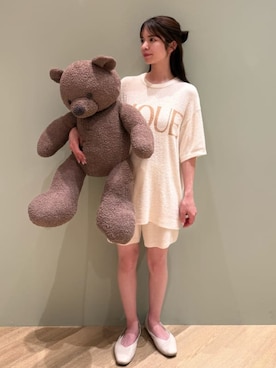 「アイテム（ルームウェア/パジャマ、イエロー系）」を使った、gelato piqueさん（レディース・156cm）の春コーディネート