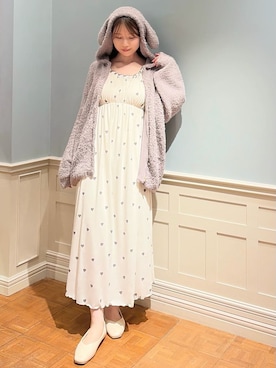 「アイテム（ルームウェア/パジャマ、ホワイト系）」を使った、gelato piqueさん（レディース・161cm）の秋コーディネート