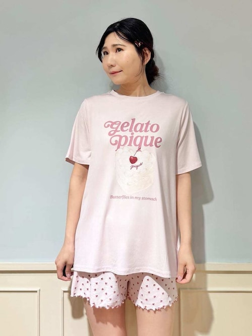 針抜きハート柄ショートパンツ（ルームウェア/パジャマ）｜gelato