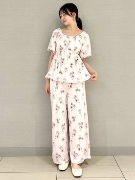 「アイテム（ルームウェア）」を使った、gelato piqueさん（レディース・166cm）の春コーディネート