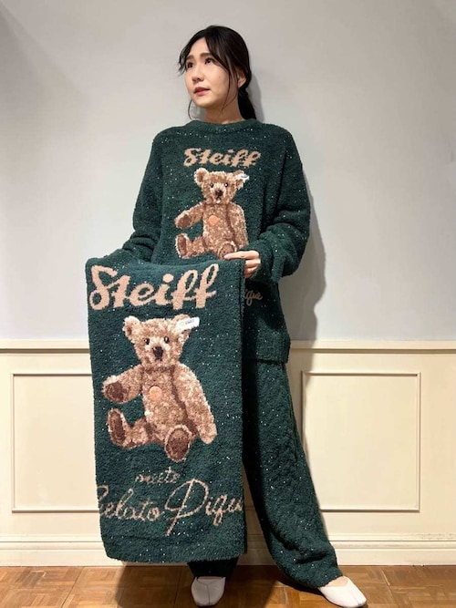 【新品】gelato pique Steiff 上下セット(タグ付き) gelato pique（ジェラートピケ） パジャマ 「Steiff」「HOMME