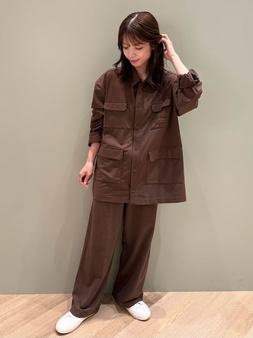 セール】【HOMME】ミニ裏毛ワンポイントロゴ刺繍シャツ（ルームウェア