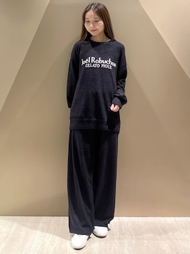 「アイテム（ルームウェア、ブラック系）」を使った、gelato piqueさん（レディース・150cm）の秋コーディネート