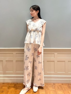 「アイテム（ルームウェア）」を使った、gelato piqueさん（レディース・161cm）の夏コーディネート