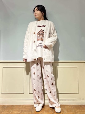「アイテム（ルームウェア/パジャマ）」を使った、gelato piqueさん（レディース・158cm）の冬コーディネート