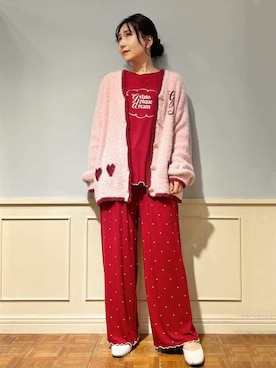 「アイテム（ルームウェア）」を使った、gelato piqueさん（レディース・158cm）の秋コーディネート