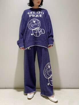 「アイテム（ルームウェア/パジャマ）」を使った、gelato piqueさん（レディース・155cm）の冬コーディネート