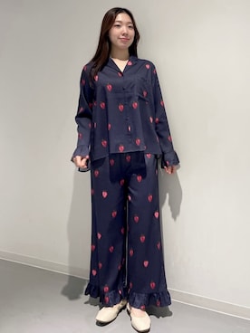 「アイテム（ルームウェア）」を使った、gelato piqueさん（レディース・162cm）の冬コーディネート