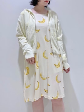 「アイテム（ルームウェア/パジャマ、イエロー系）」を使った、gelato piqueさん（レディース・155cm）の春コーディネート