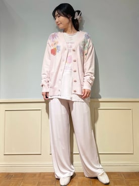 「アイテム（ルームウェア/パジャマ）」を使った、gelato piqueさん（レディース・158cm）の冬コーディネート