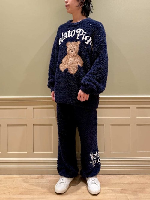 HOLIDAY】【HOMME】ジェラートスノーベアジャガードプルオーバー