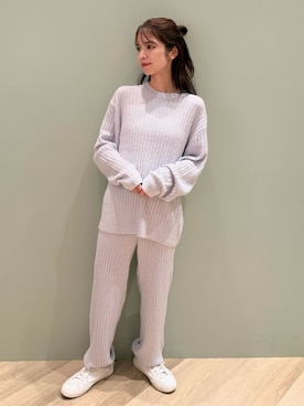 「アイテム（ルームウェア、ブルー系）」を使った、gelato piqueさん（レディース・156cm）の秋コーディネート