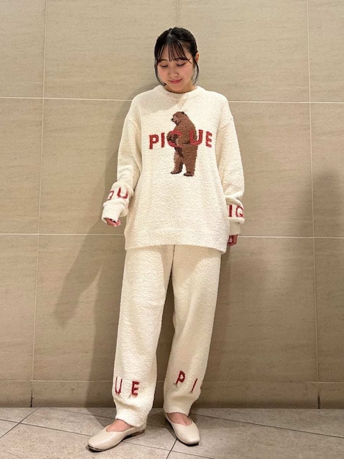 HOMME】パウダーフォレストベアジャガードプルオーバー（ルームウェア