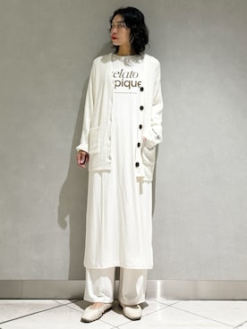 「gelato pique（ジェラートピケ）の調温スムーズィ―カーディガン（ルームウェア/パジャマ）」を使った、gelato piqueさん（レディース・168cm）の秋コーディネート