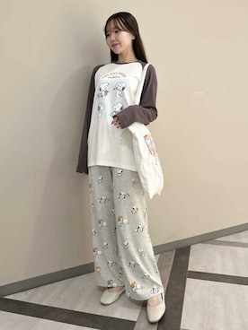 「アイテム（ルームウェア）」を使った、gelato piqueさん（レディース・158cm）の秋コーディネート