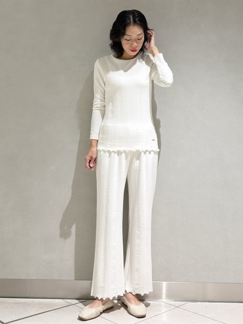 ハートふくれジャガードロンT（ルームウェア/パジャマ）｜gelato pique