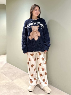 「アイテム（ルームウェア）」を使った、gelato piqueさん（レディース・157cm）の冬コーディネート