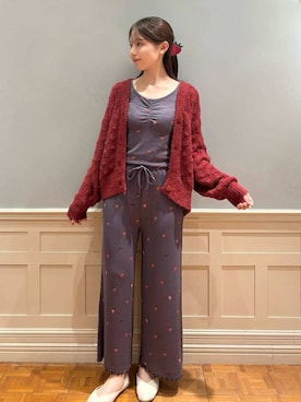 「アイテム（ルームウェア）」を使った、gelato piqueさん（レディース・161cm）の冬コーディネート