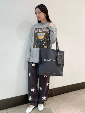 「アイテム（ルームウェア/パジャマ）」を使った、gelato piqueさん（レディース・158cm）の冬コーディネート