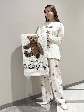 「アイテム（ルームウェア）」を使った、gelato piqueさん（レディース・158cm）の冬コーディネート