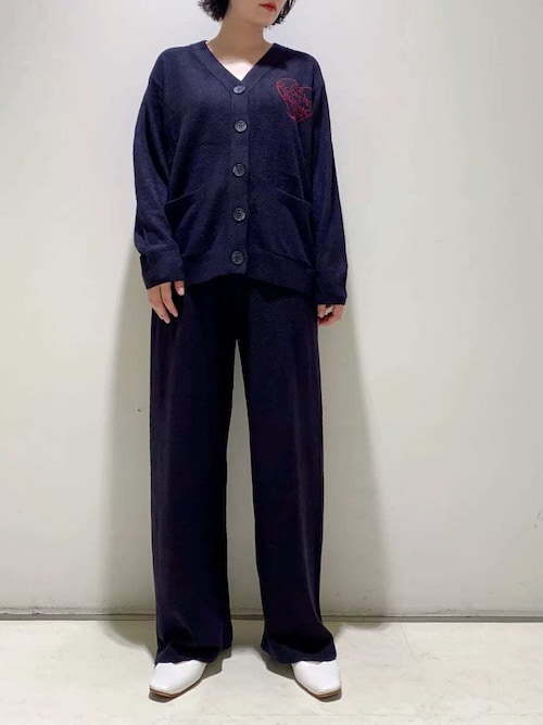 ジェラートピケ　ロブション　スムーズィーシルク　カーディガン ロングパンツ JOEL ROBUCHON】スムーズィーシルクロングパンツ（ルームウェア