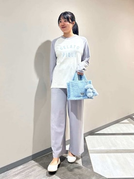 「アイテム（財布/小物）」を使った、gelato piqueさん（レディース・165cm）の夏コーディネート