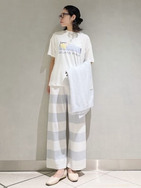 「アイテム（ルームウェア/パジャマ）」を使った、gelato piqueさん（レディース・168cm）の夏コーディネート