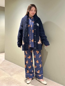 「アイテム（ルームウェア/パジャマ）」を使った、gelato piqueさん（レディース・157cm）の秋コーディネート