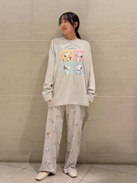 「アイテム（ルームウェア）」を使った、gelato piqueさん（レディース・158cm）の秋コーディネート