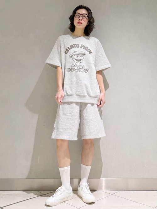 SESAME STREET】【UNISEX】裏毛プルオーバー＆ハーフパンツセット