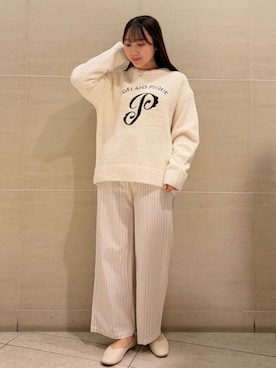 「アイテム（ルームウェア/パジャマ）」を使った、gelato piqueさん（レディース・158cm）の秋コーディネート