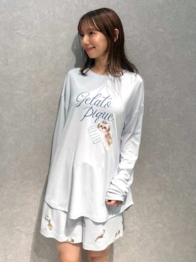 「アイテム（ルームウェア）」を使った、gelato piqueさん（レディース・156cm）の秋コーディネート