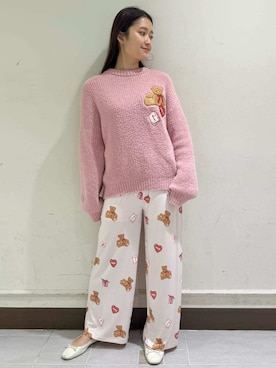 「アイテム（ルームウェア、ピンク系）」を使った、gelato piqueさん（レディース・160cm）の秋コーディネート