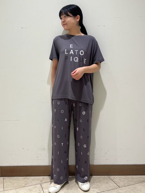 接触冷感】レーヨンロゴワンポイントTシャツ（ルームウェア