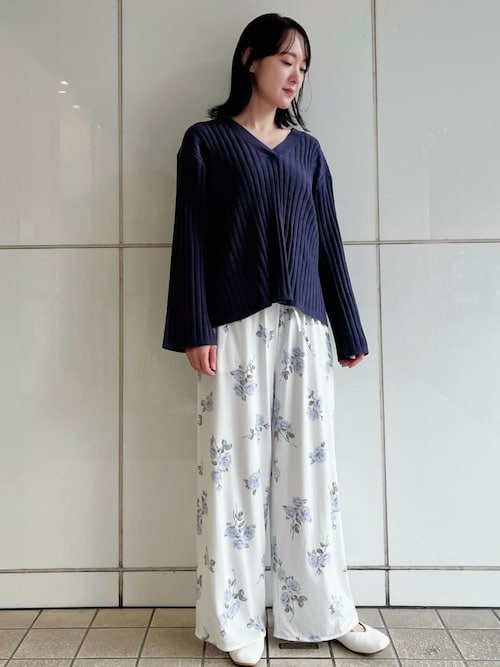 セール】エアリーモコリブVネックプルオーバー（ルームウェア/パジャマ