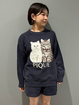 「アイテム（ルームウェア、ブルー系）」を使った、gelato piqueさん（レディース・153cm）の秋コーディネート