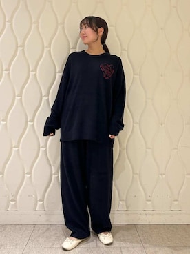 「アイテム（ルームウェア）」を使った、gelato piqueさん（レディース・158cm）の秋コーディネート