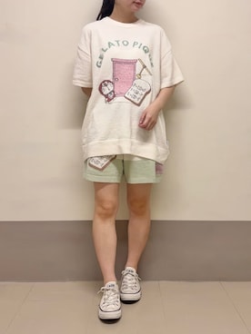 「アイテム（ルームウェア/パジャマ）」を使った、gelato piqueさん（レディース・151cm）の夏コーディネート