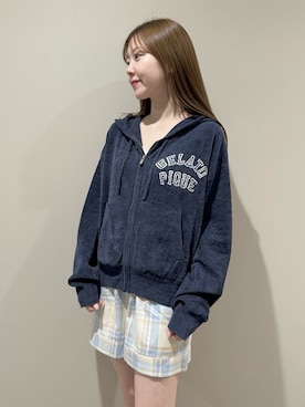 「アイテム（ルームウェア、ブルー系）」を使った、gelato piqueさん（レディース・158cm）の秋コーディネート