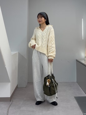 「アイテム（ヘアバンド）」を使った、kyaaaiさん（レディース・156cm）の冬コーディネート