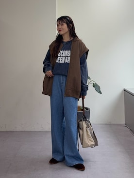 「アイテム（MA-1）」を使った、kyaaaiさん（レディース・156cm・20代）の秋コーディネート