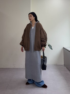 「アイテム（MA-1）」を使った、kyaaaiさん（レディース・156cm・20代）の秋コーディネート