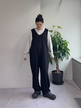 「アイテム（サロペット/オーバーオール）」を使った、kyaaaiさん（レディース・156cm・20代）の秋コーディネート