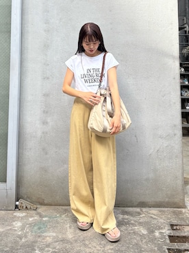 「アイテム（チノパンツ）」を使った、kyaaaiさん（レディース・156cm）の夏コーディネート