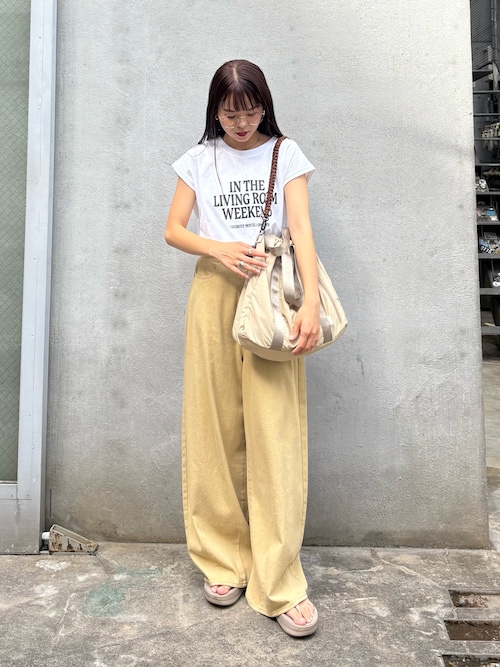 梨地フレンチスリーブアソートプリントTee