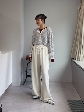 「CIAOPANIC TYPY（チャオパニックティピー）の【S～XL展開】アソート素材フラットミュール（パンプス）」を使った、kyaaaiさん（レディース・156cm）の秋コーディネート