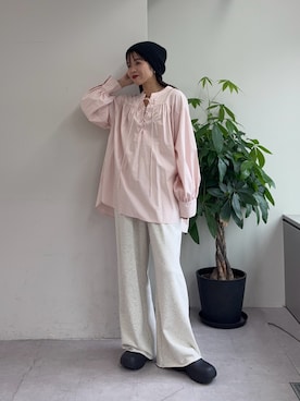 「アイテム（スウェットパンツ）」を使った、kyaaaiさん（レディース・156cm）の秋コーディネート