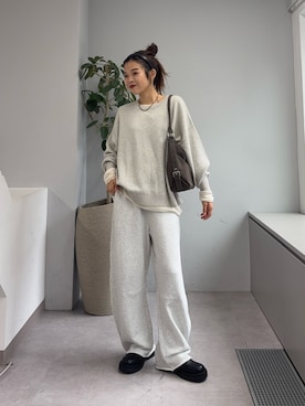 「アイテム（スウェットパンツ）」を使った、kyaaaiさん（レディース・156cm・20代）の秋コーディネート